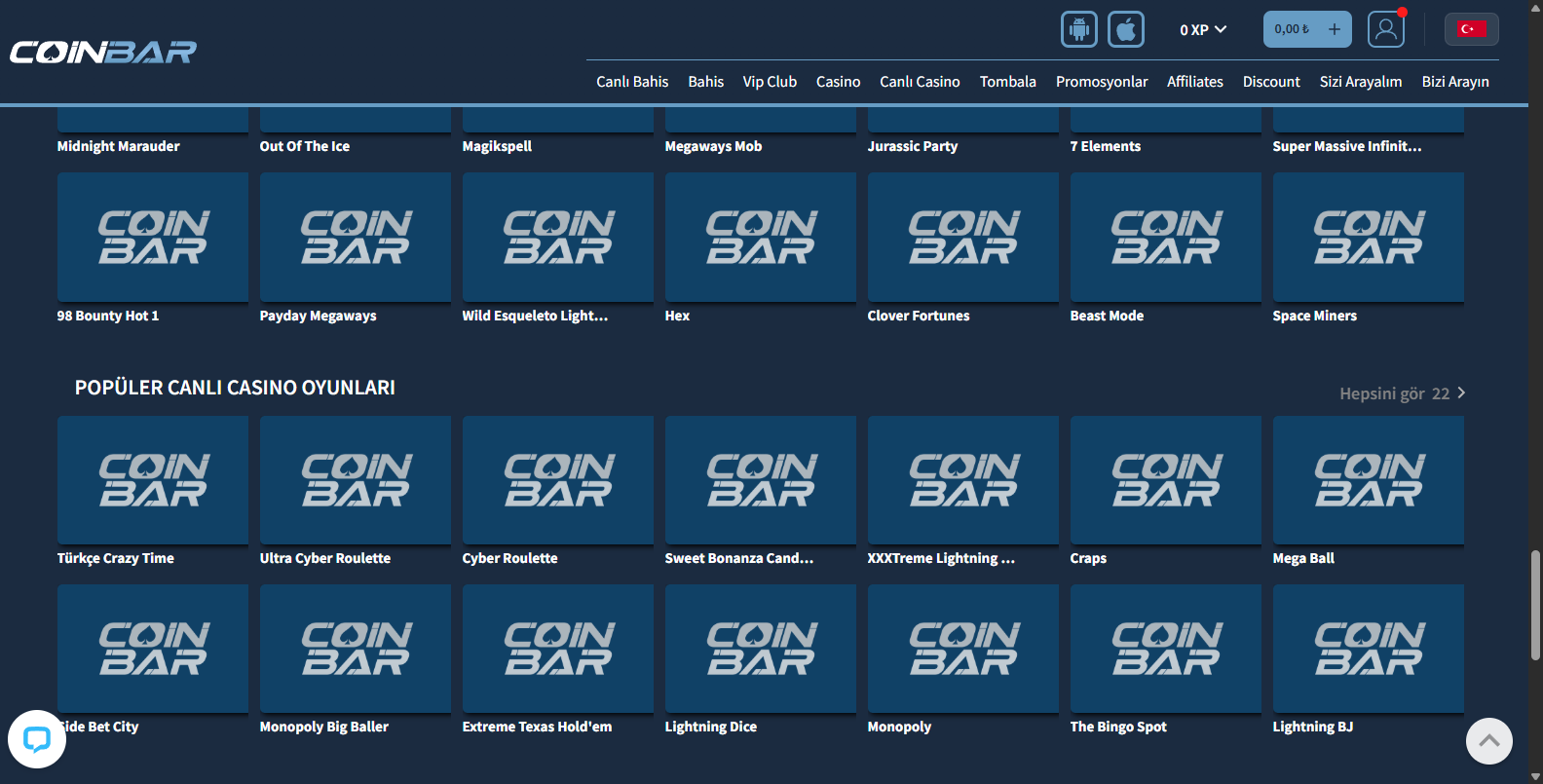 Coinbar Çarkıfelek