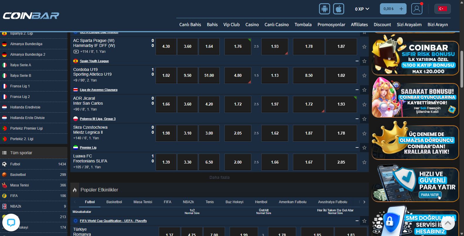 Coinbar Deneme Bonusu